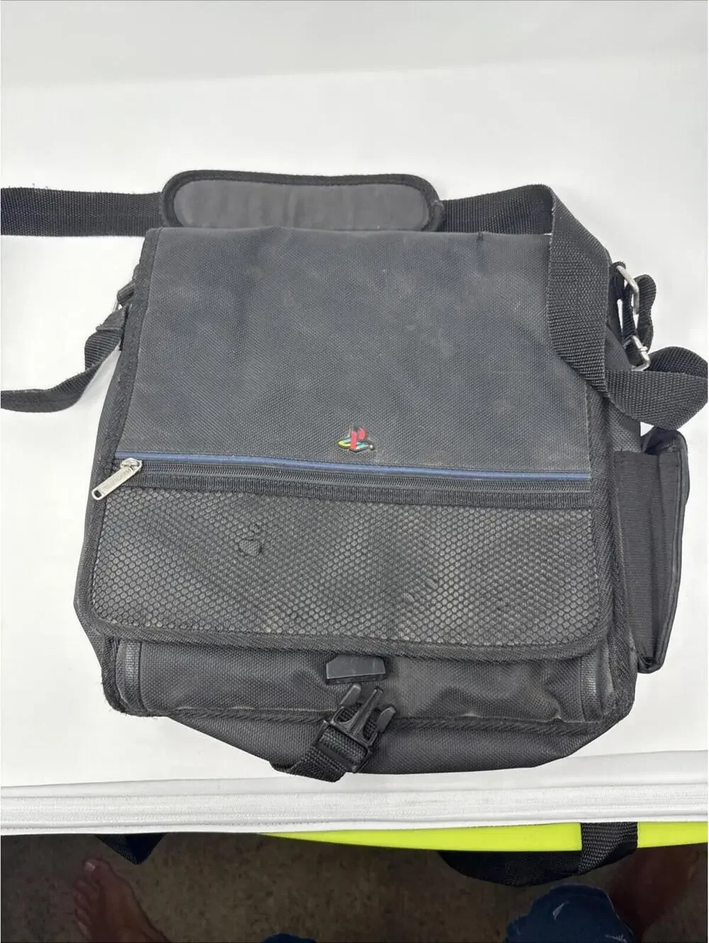 Vintage Sony Playstation PS1 PS2 Official Black Messenger Bag System Carry Case